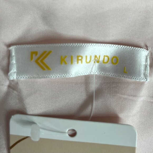 Kirundo Dress Large Pink Pom Texture Fit and Flair Short Sleeves New - Picture 8 of 8